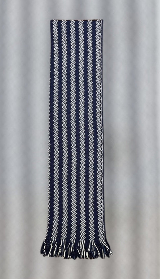 Missoni Scarf Navy/White Zig Zag